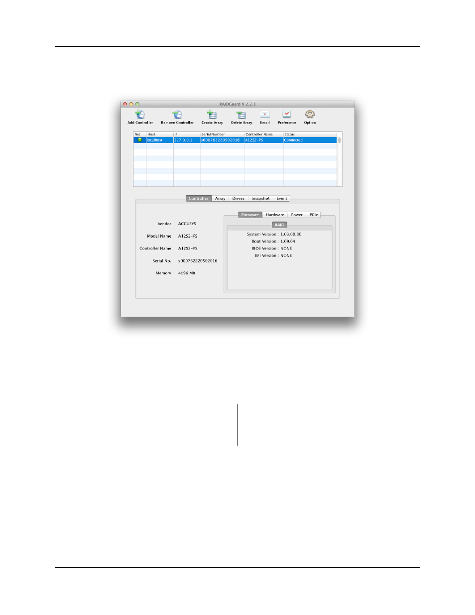 4 controller info, Controller info | Accusys ExaSAN A12S2-PS User Manual | Page 69 / 114