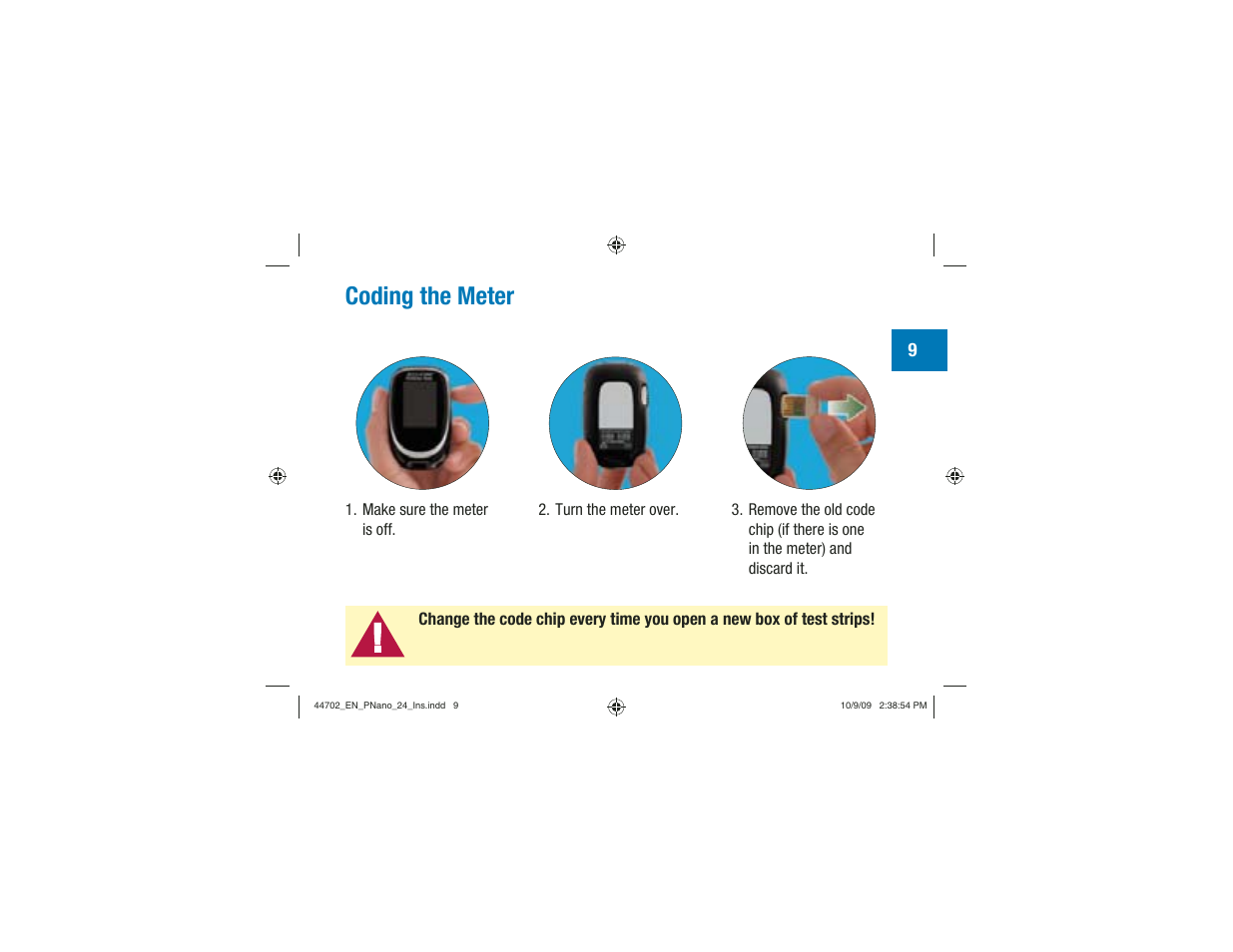 Coding the meter | Акку-Чек Перформа Нано User Manual | Page 11 / 332