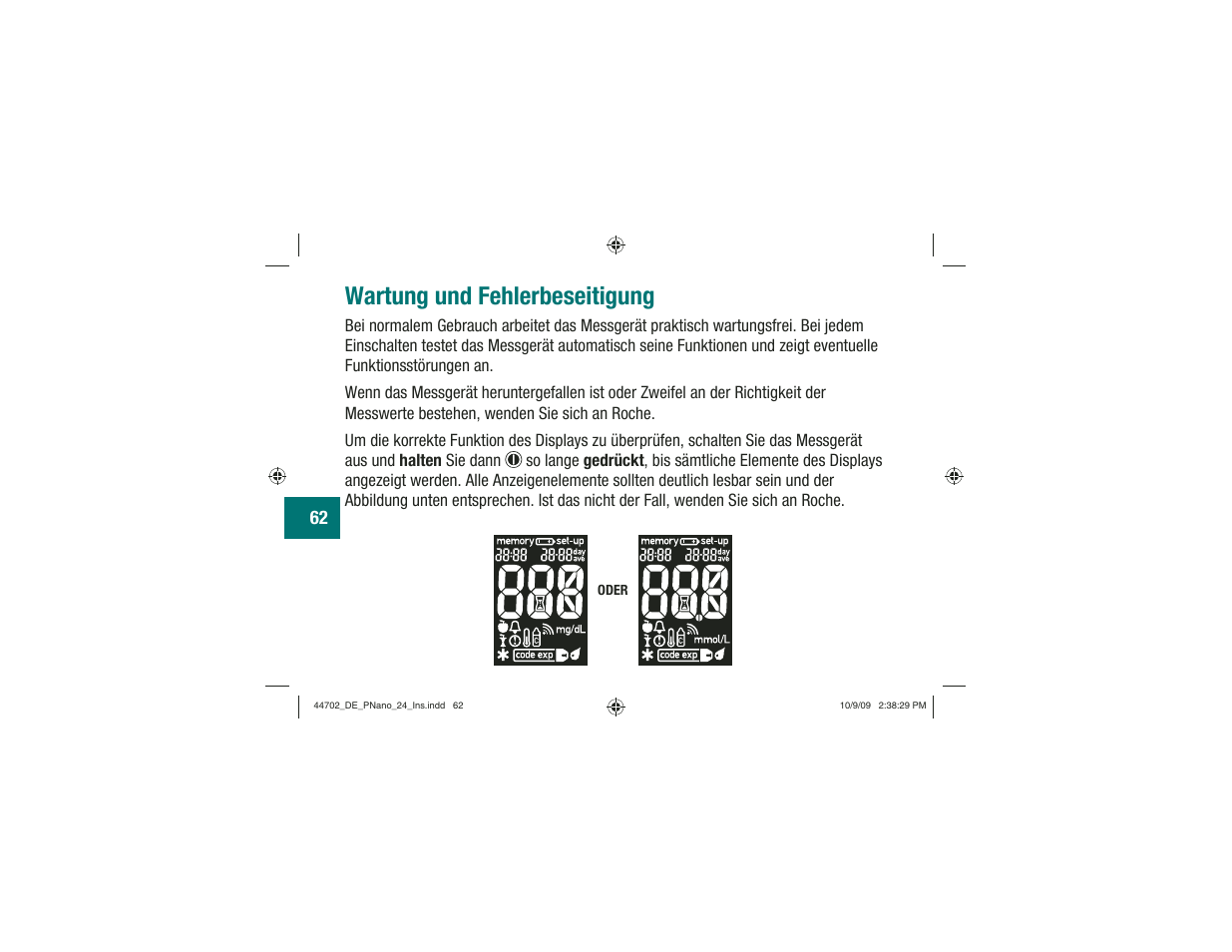 Wartung und fehlerbeseitigung | Акку-Чек Перформа Нано User Manual | Page 146 / 332