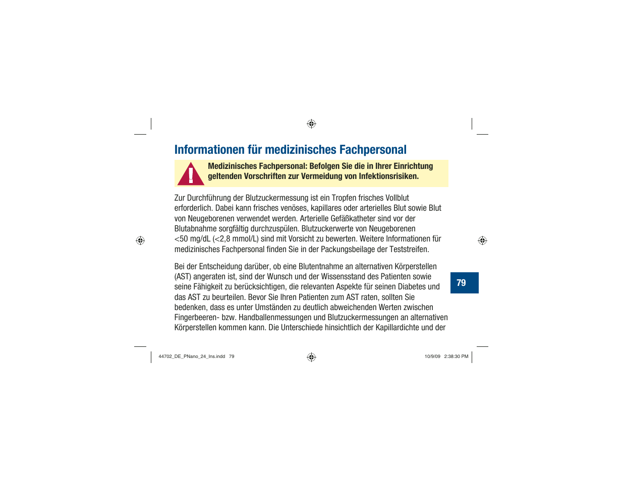 Informationen für medizinisches fachpersonal | Акку-Чек Перформа Нано User Manual | Page 163 / 332