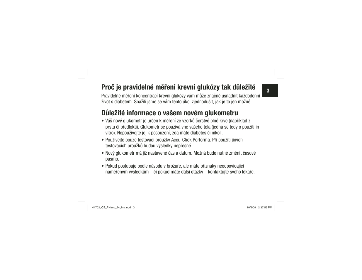 Důležité informace o vašem novém glukometru | Акку-Чек Перформа Нано User Manual | Page 169 / 332