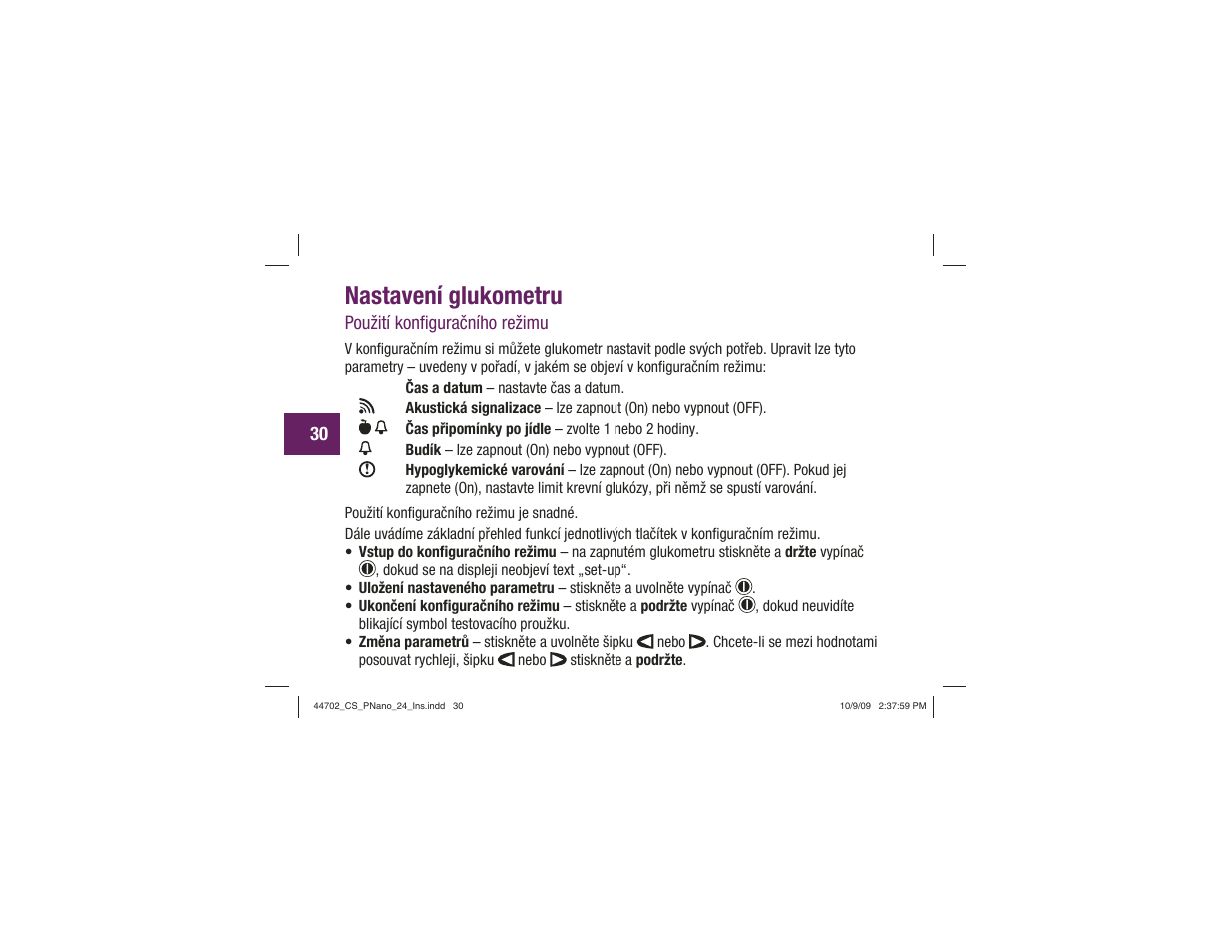 Nastavení glukometru | Акку-Чек Перформа Нано User Manual | Page 196 / 332