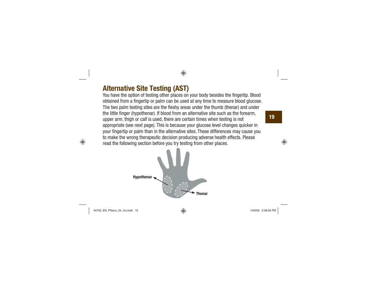 Alternative site testing (ast) | Акку-Чек Перформа Нано User Manual | Page 21 / 332