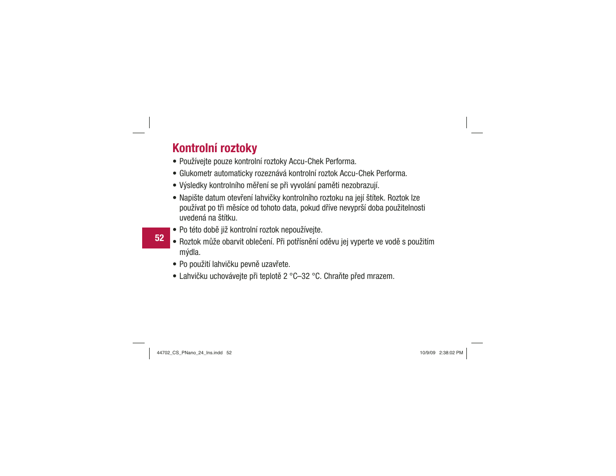 Kontrolní roztoky | Акку-Чек Перформа Нано User Manual | Page 218 / 332