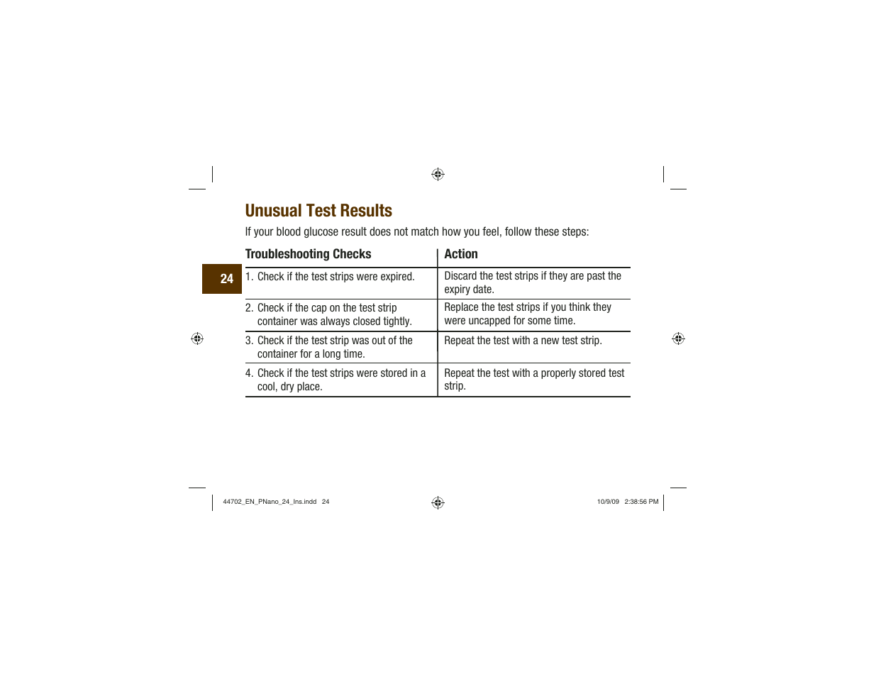 Unusual test results | Акку-Чек Перформа Нано User Manual | Page 26 / 332