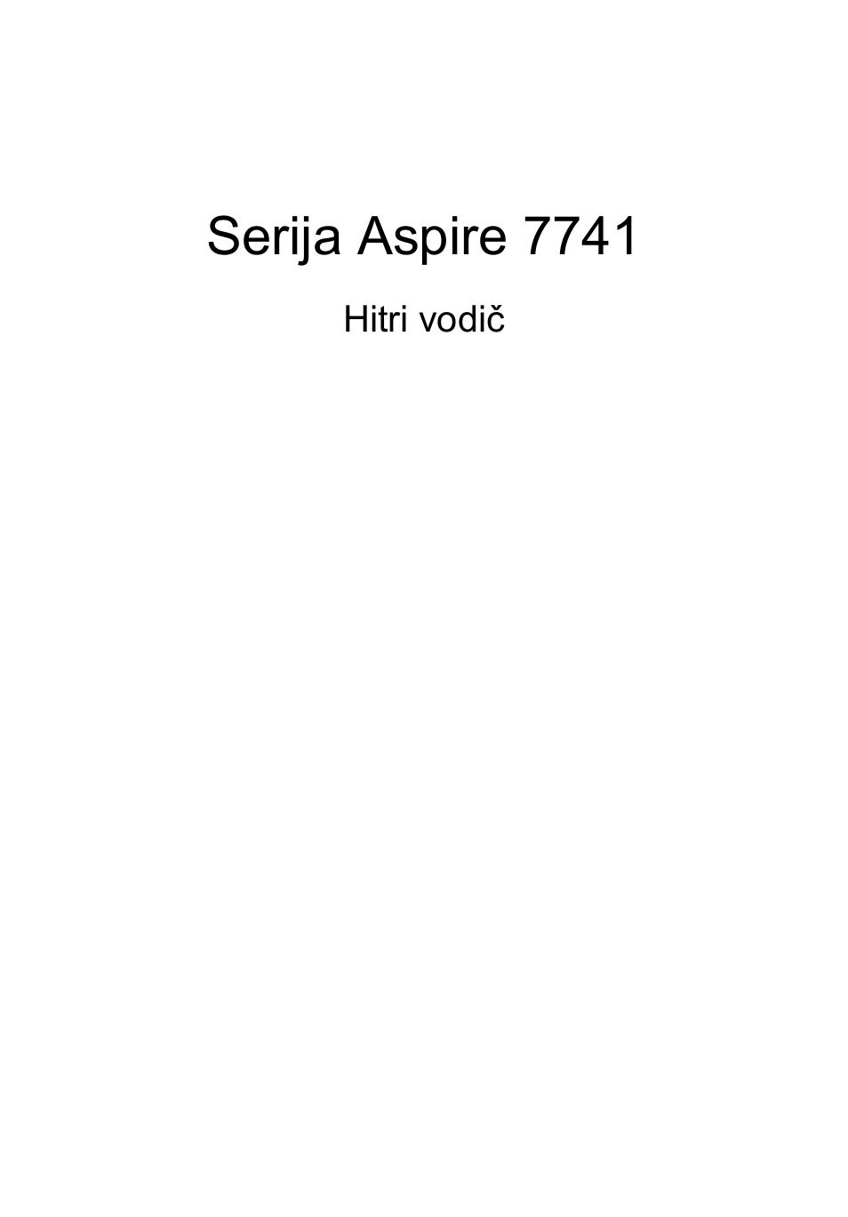 Slovenski, Serija aspire 7741 | Acer Aspire 7741ZG User Manual | Page 165 / 313