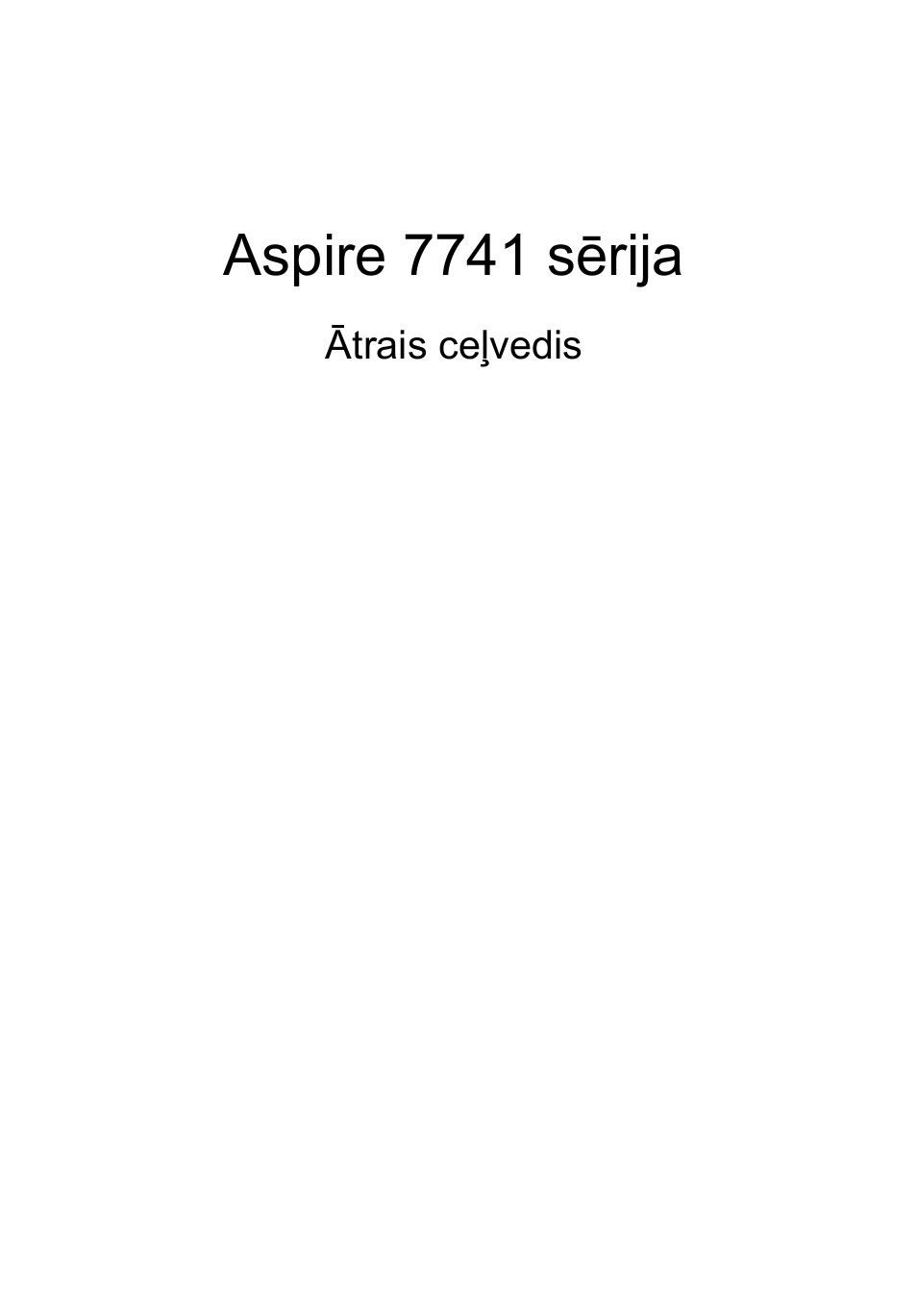 Latviski, Aspire 7741 sērija | Acer Aspire 7741ZG User Manual | Page 215 / 313