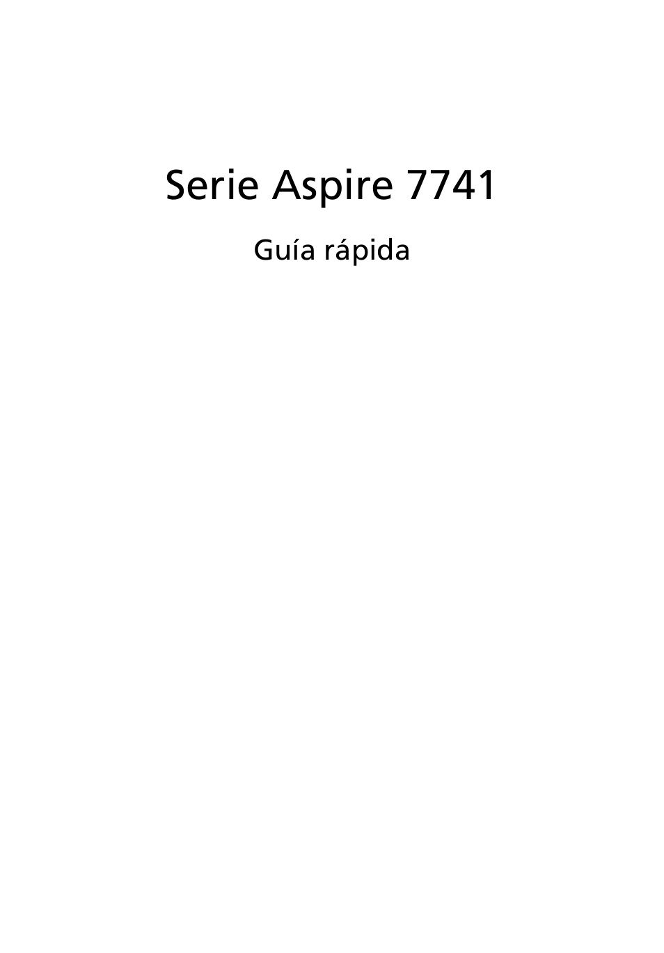 Español, Serie aspire 7741 | Acer Aspire 7741ZG User Manual | Page 43 / 313
