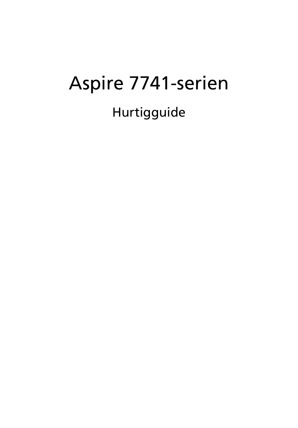Norsk, Aspire 7741-serien | Acer Aspire 7741ZG User Manual | Page 75 / 313