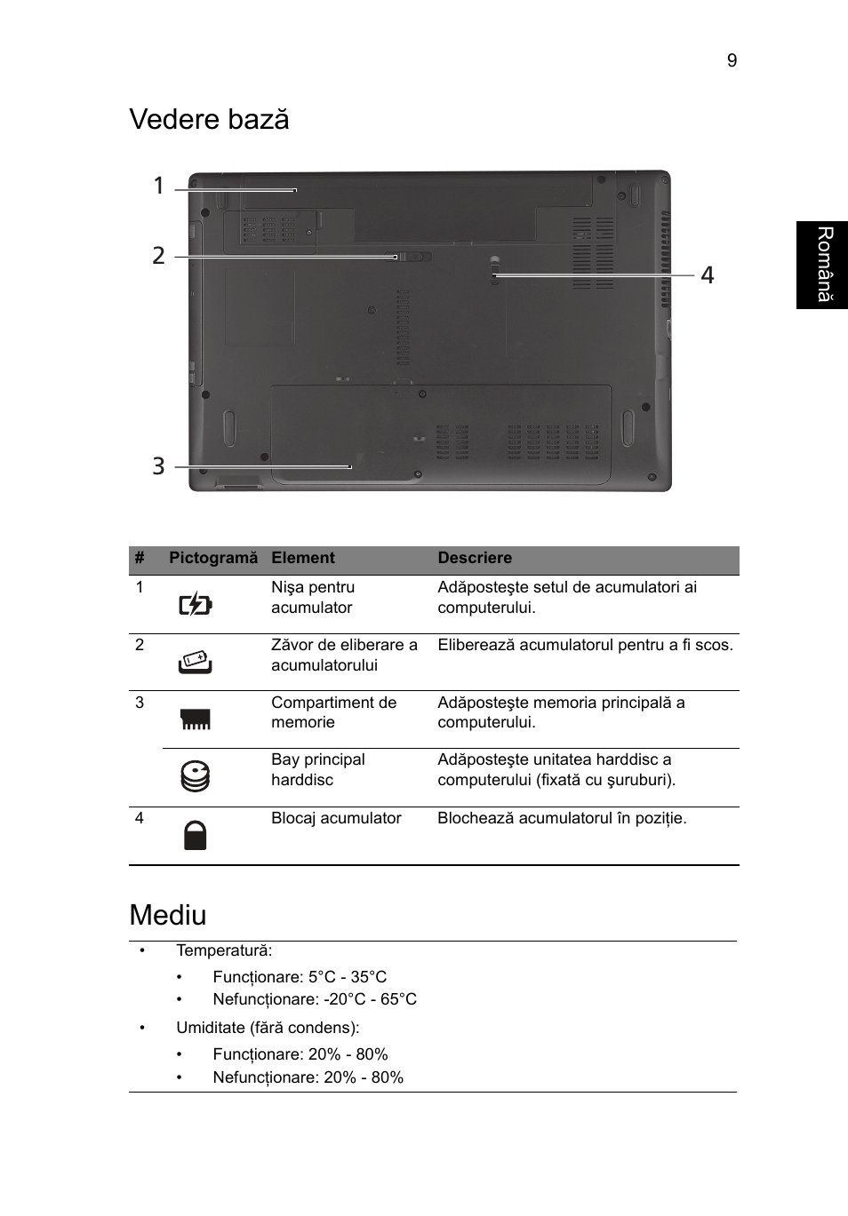 Vedere bază, Mediu, Vedere bază mediu | Acer Aspire 5552G User Manual | Page 193 / 314