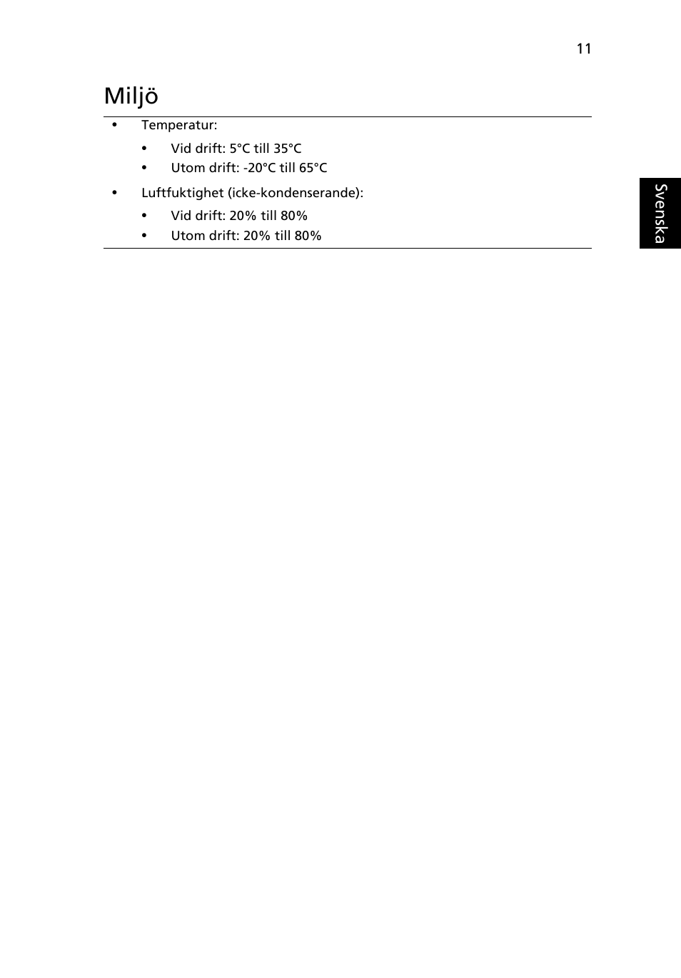 Miljö | Acer Aspire 7745Z User Manual | Page 123 / 376