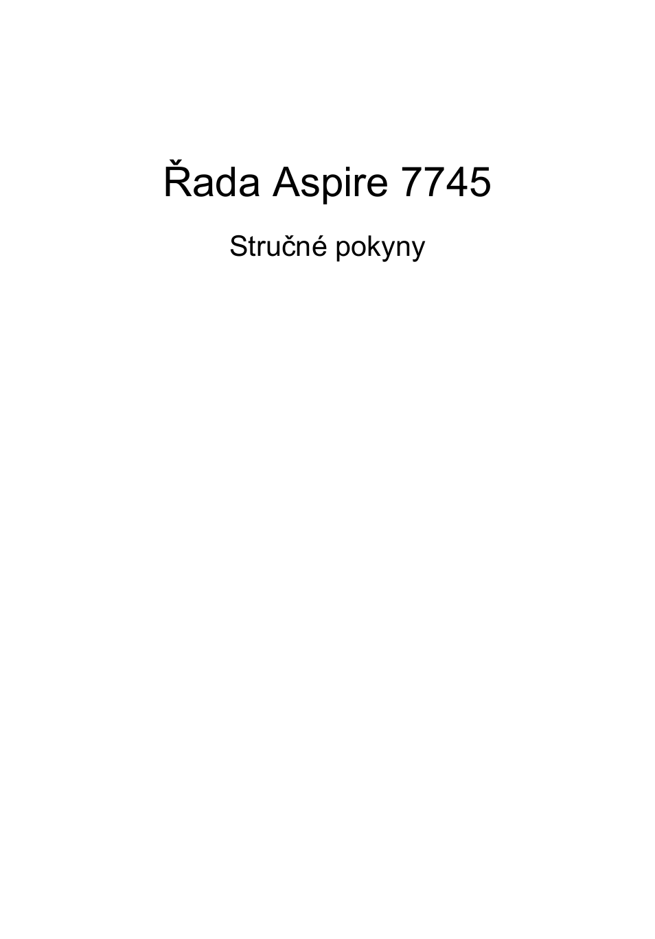 Čeština, Řada aspire 7745 | Acer Aspire 7745Z User Manual | Page 173 / 376