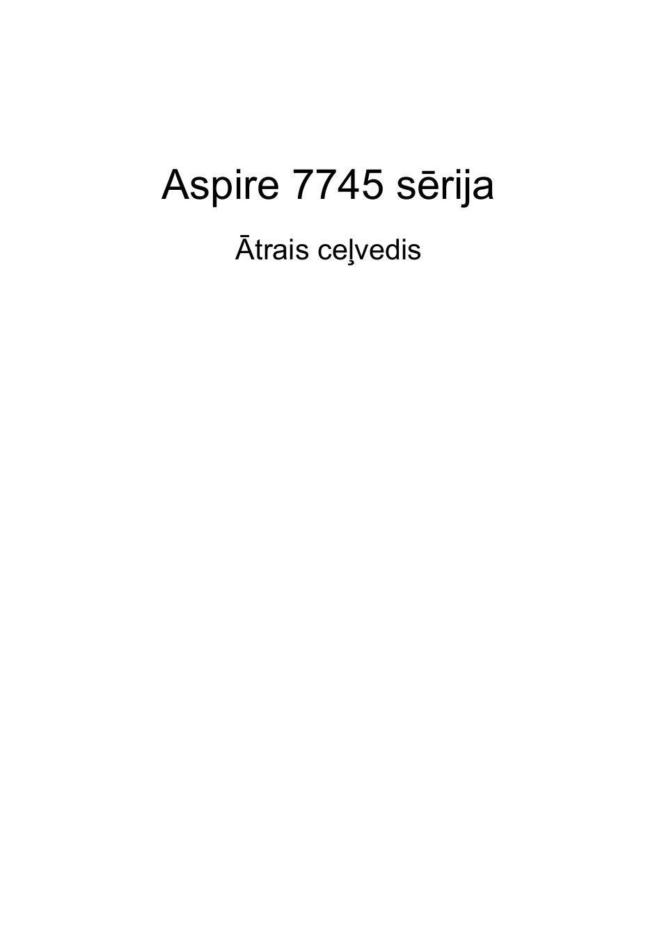 Latviski, Aspire 7745 sērija | Acer Aspire 7745Z User Manual | Page 257 / 376