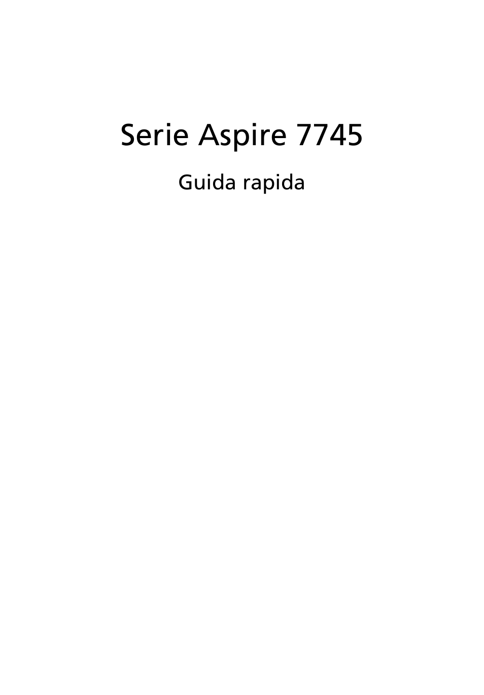 Italiano, Serie aspire 7745 | Acer Aspire 7745Z User Manual | Page 39 / 376