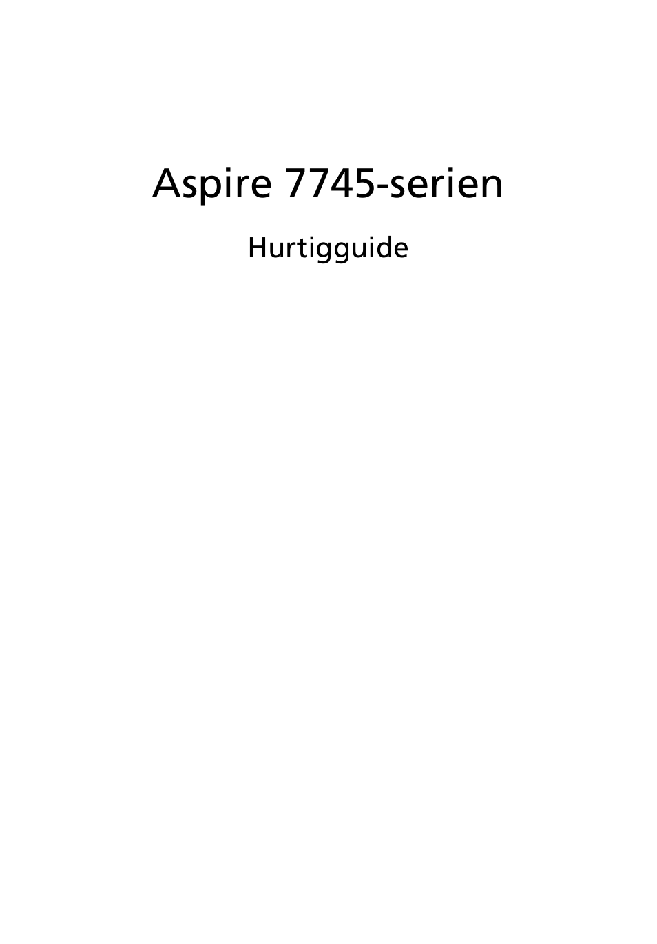 Norsk, Aspire 7745-serien | Acer Aspire 7745Z User Manual | Page 89 / 376