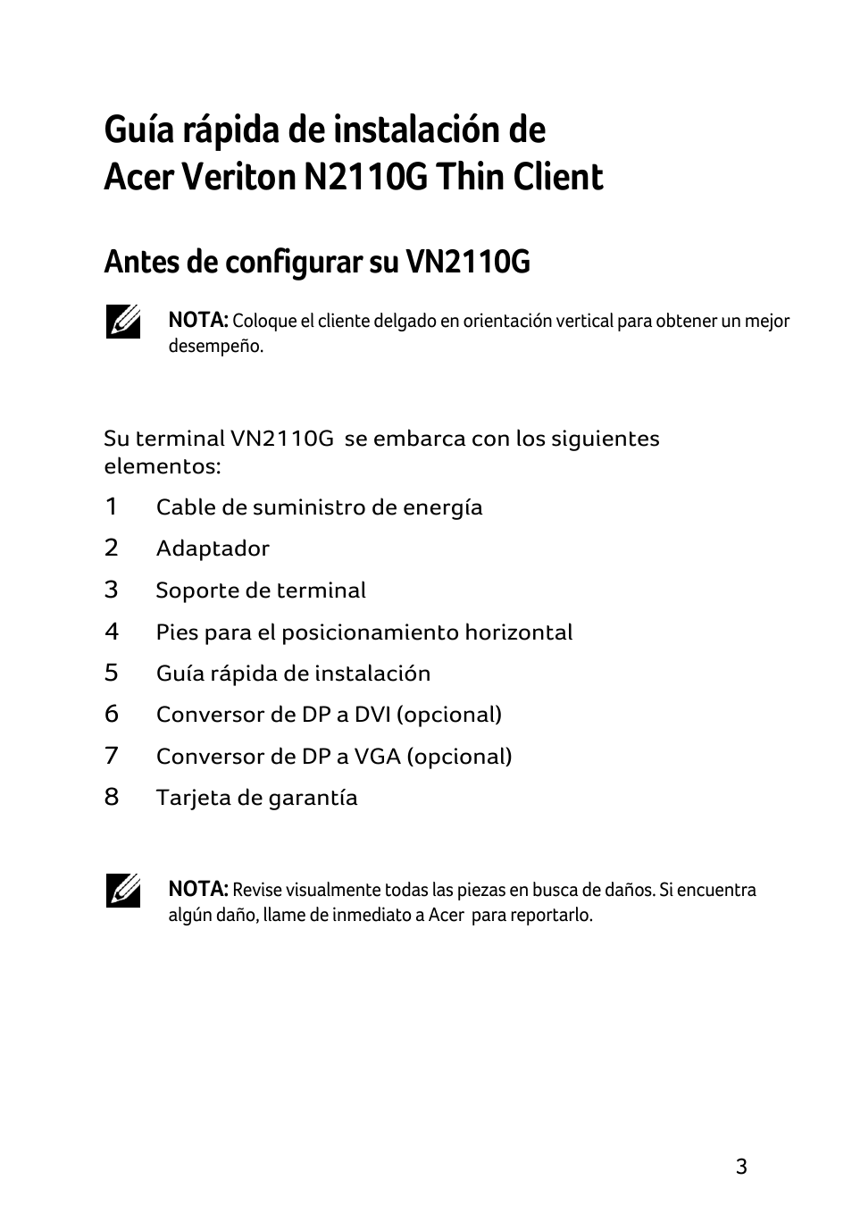 Antes de configurar su vn2110g | Acer X1240 User Manual | Page 33 / 130