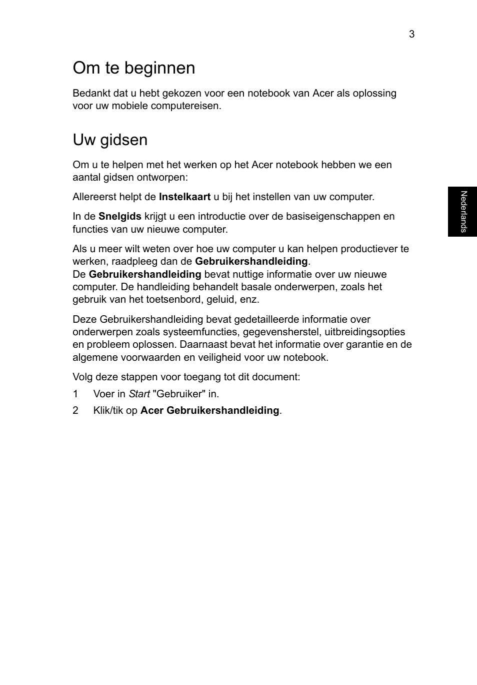 Om te beginnen, Uw gidsen | Acer Aspire V5-471PG User Manual | Page 78 / 357