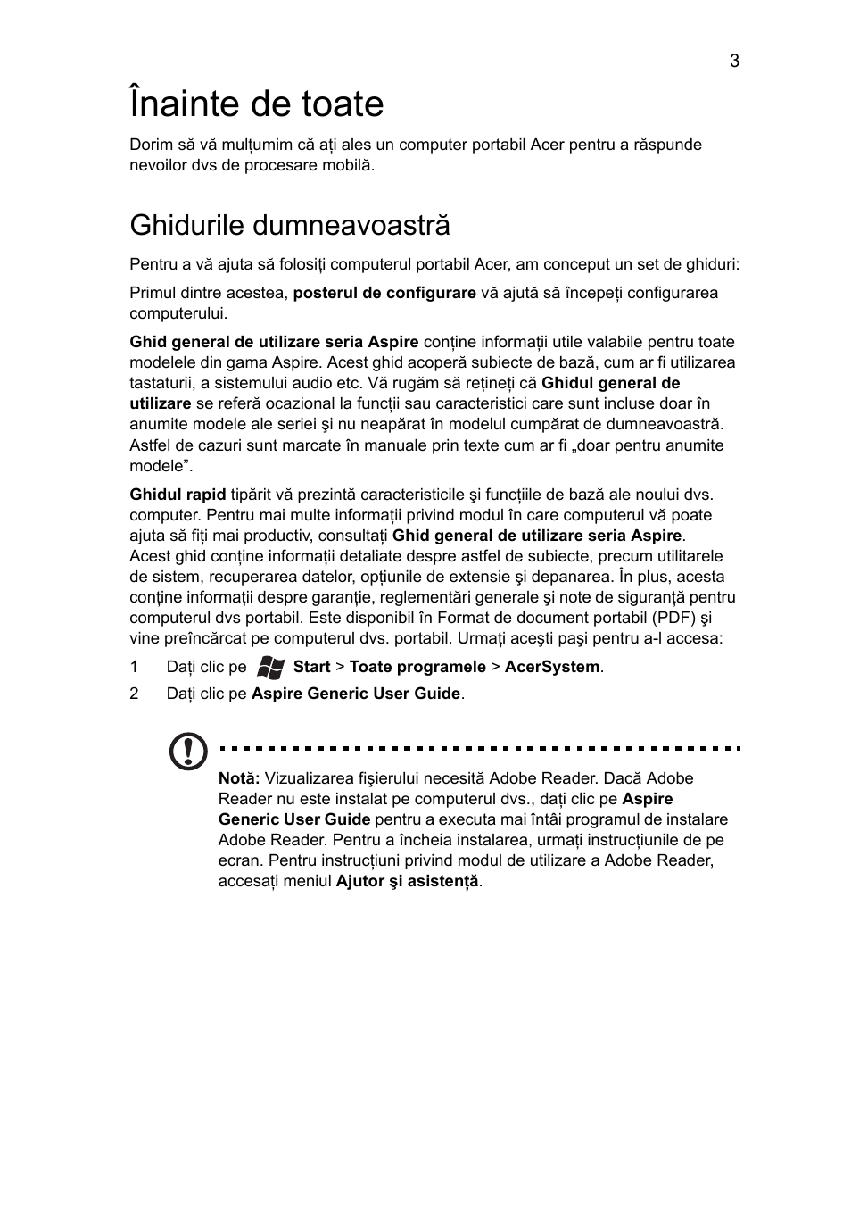 Înainte de toate, Ghidurile dumneavoastră | Acer Aspire 5250 User Manual | Page 189 / 315