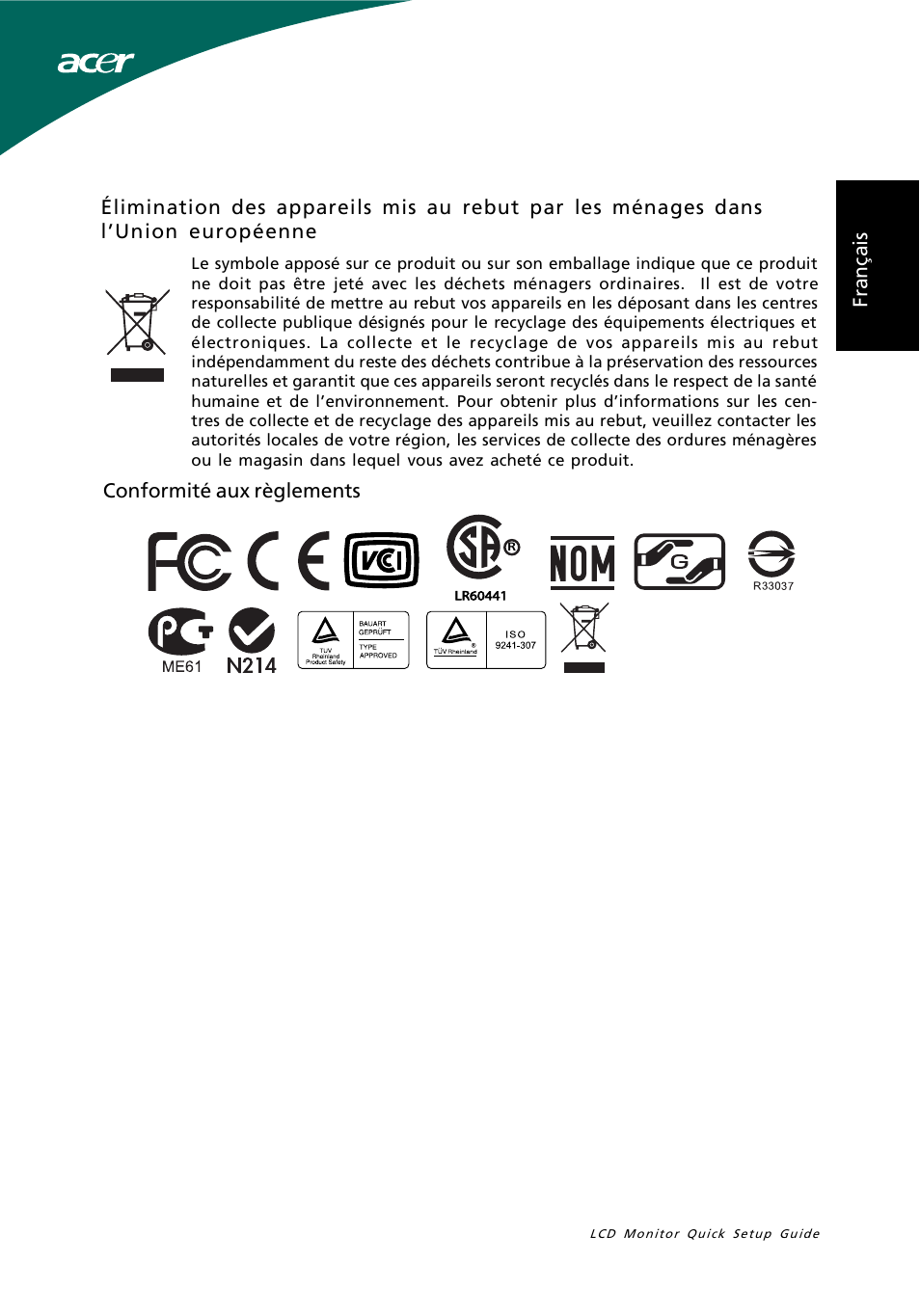 Acer S191HQL User Manual | Page 13 / 32