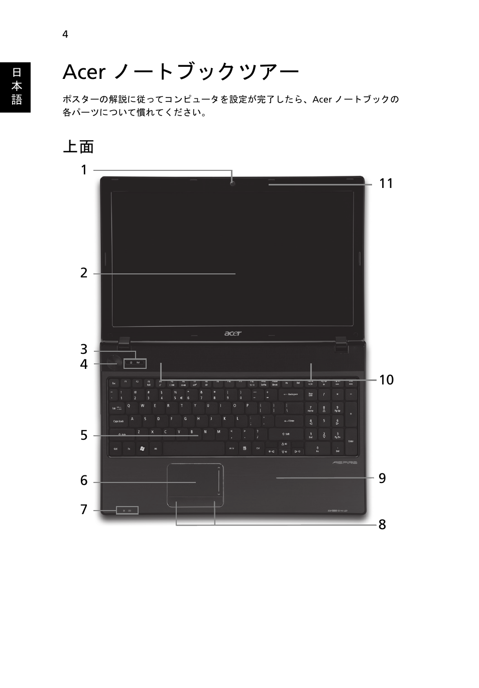 Acer ノートブックツアー | Acer Aspire 5741ZG User Manual | Page 258 / 313