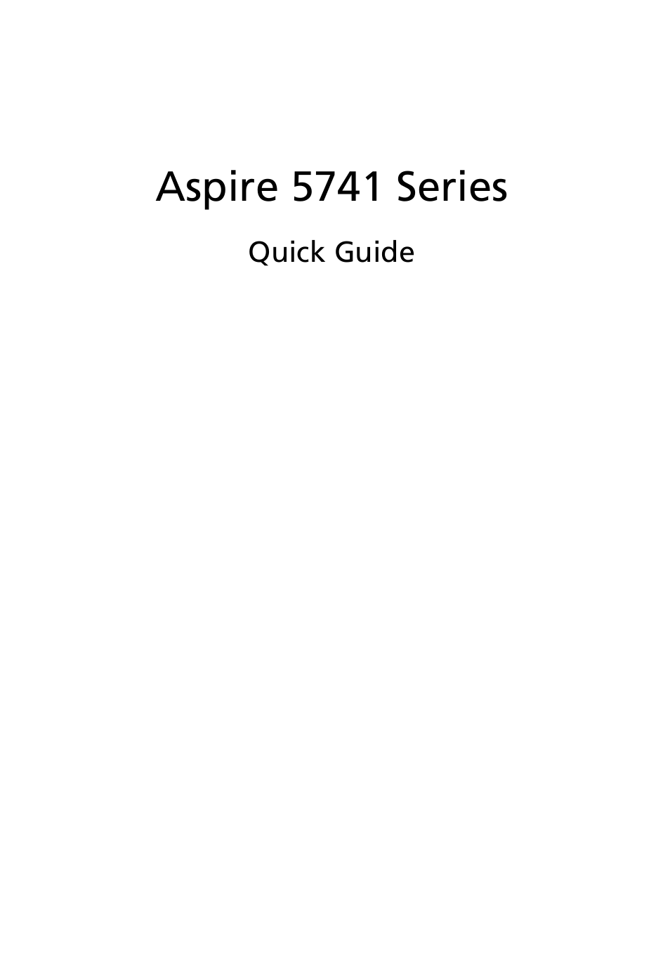 English, Aspire 5741 series | Acer Aspire 5741ZG User Manual | Page 3 / 313