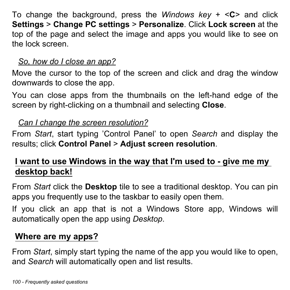 Where are my apps | Acer Aspire V5-571PG User Manual | Page 102 / 3604
