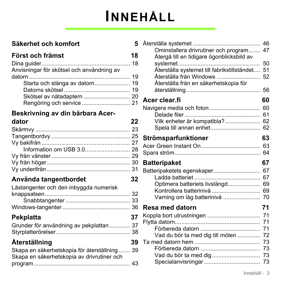 Nnehåll | Acer Aspire V5-571PG User Manual | Page 1101 / 3604