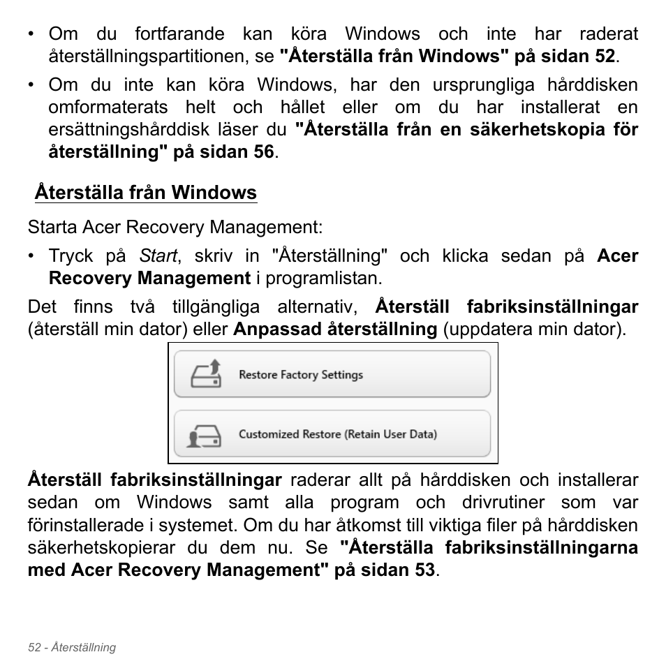 Återställa från windows | Acer Aspire V5-571PG User Manual | Page 1150 / 3604