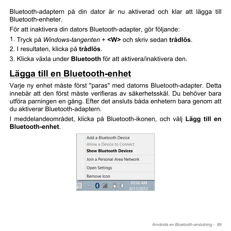 Lägga till en bluetooth-enhet | Acer Aspire V5-571PG User Manual | Page 1187 / 3604