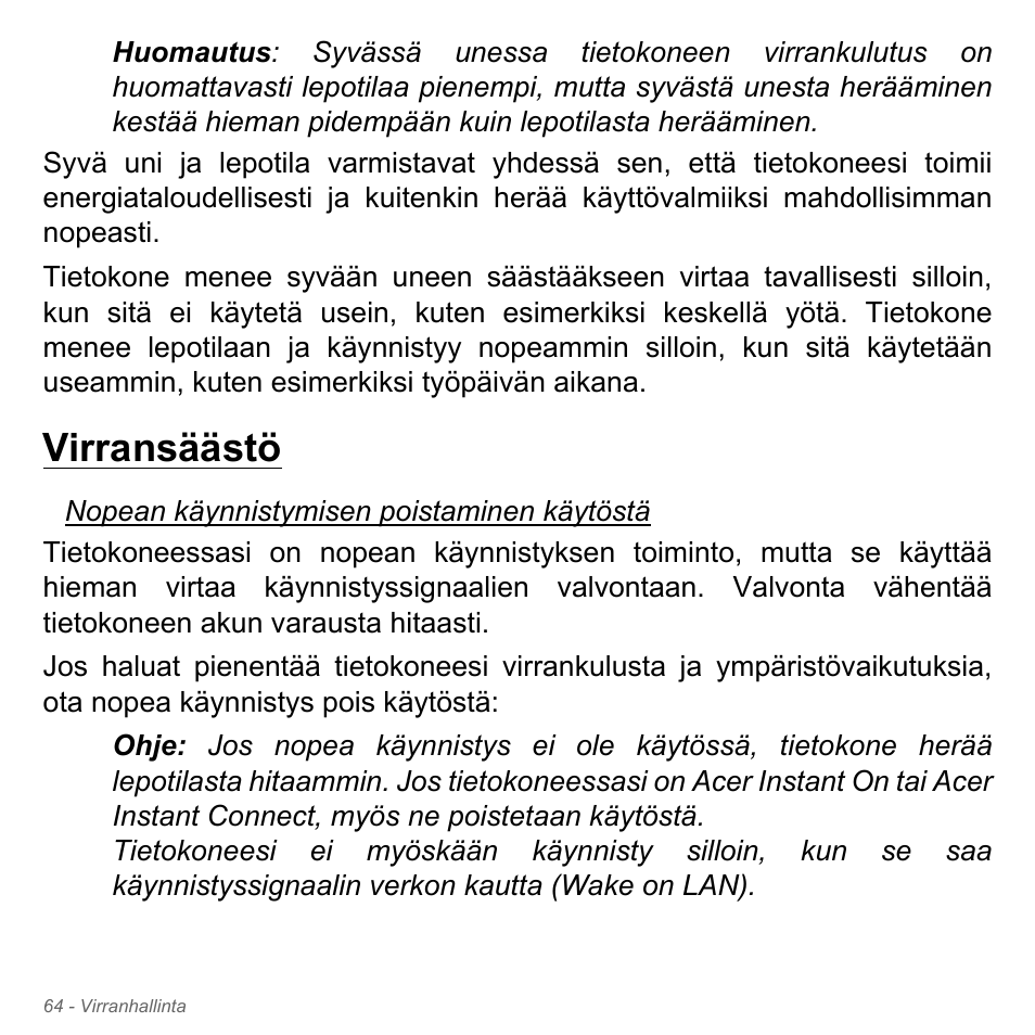 Virransäästö | Acer Aspire V5-571PG User Manual | Page 1280 / 3604