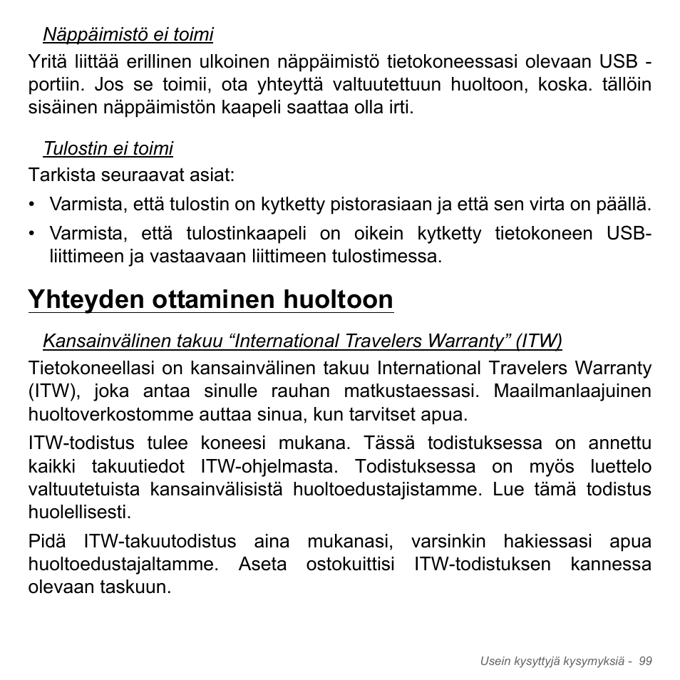 Yhteyden ottaminen huoltoon | Acer Aspire V5-571PG User Manual | Page 1315 / 3604