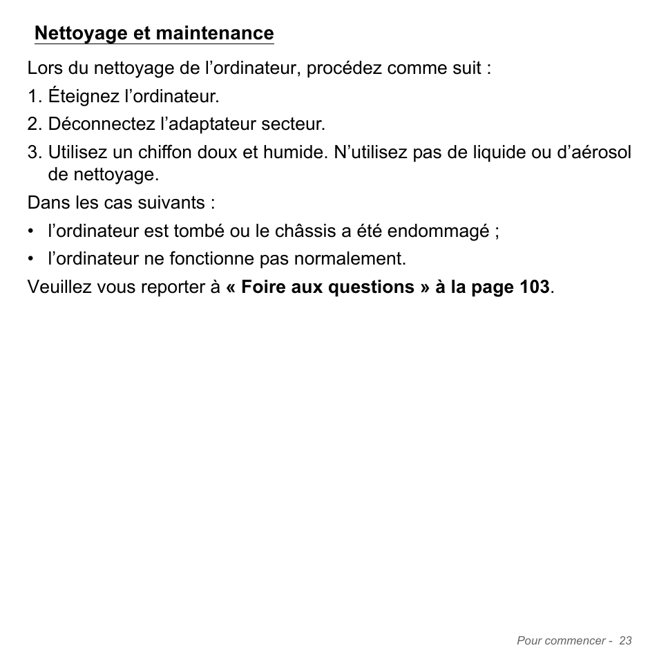 Nettoyage et maintenance | Acer Aspire V5-571PG User Manual | Page 137 / 3604