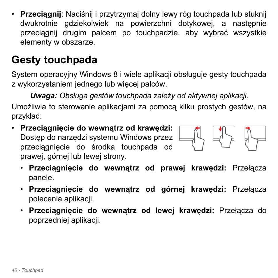 Gesty touchpada | Acer Aspire V5-571PG User Manual | Page 1510 / 3604