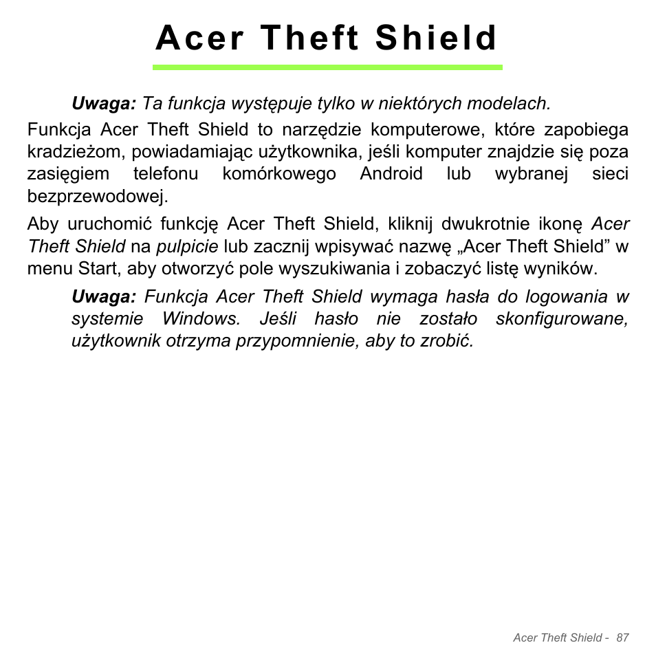 Acer theft shield | Acer Aspire V5-571PG User Manual | Page 1557 / 3604