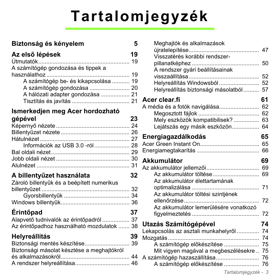 Tartalomjegyzék | Acer Aspire V5-571PG User Manual | Page 1601 / 3604