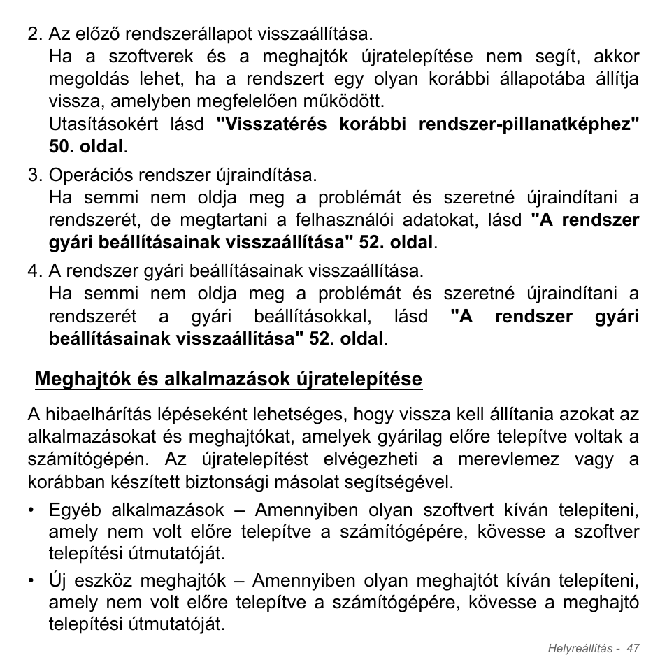 Meghajtók és alkalmazások újratelepítése | Acer Aspire V5-571PG User Manual | Page 1645 / 3604