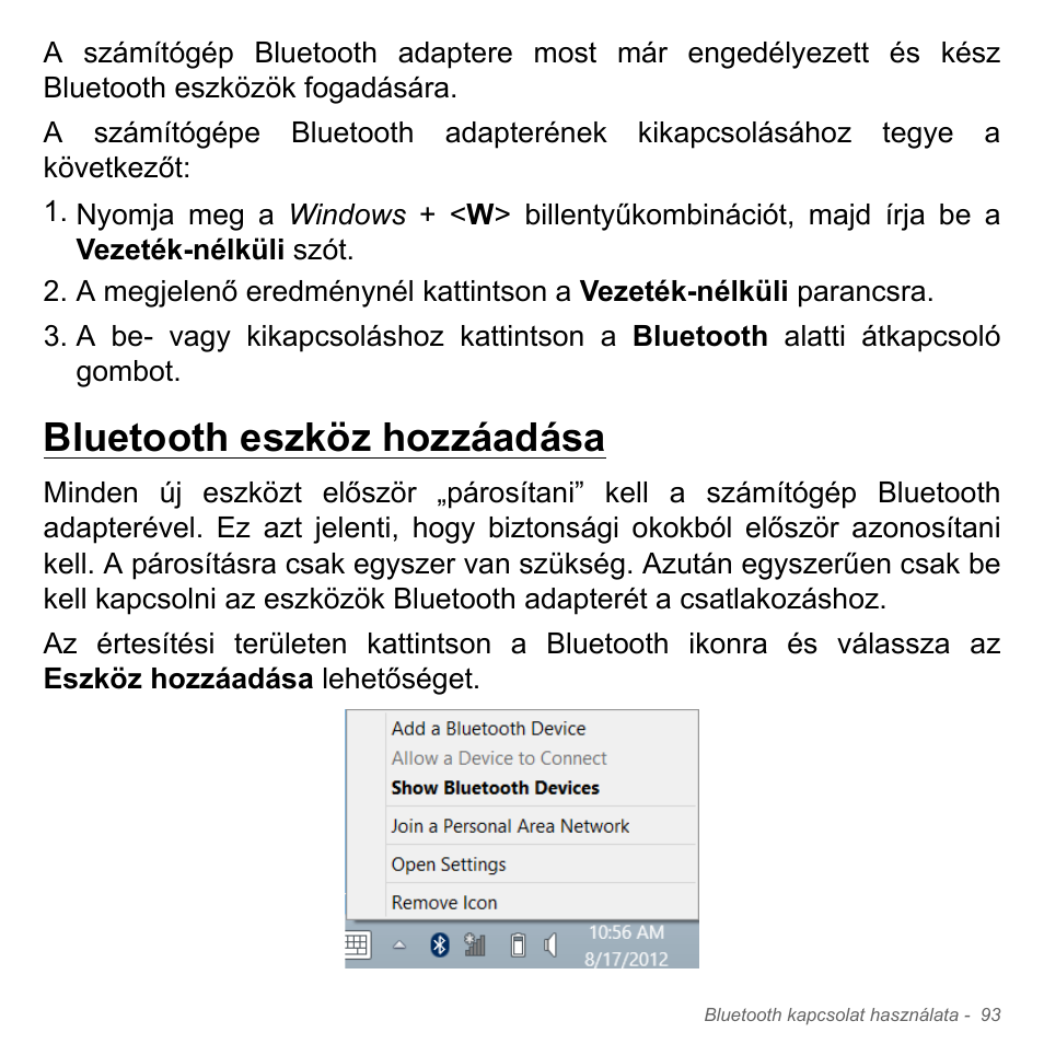 Bluetooth eszköz hozzáadása | Acer Aspire V5-571PG User Manual | Page 1691 / 3604