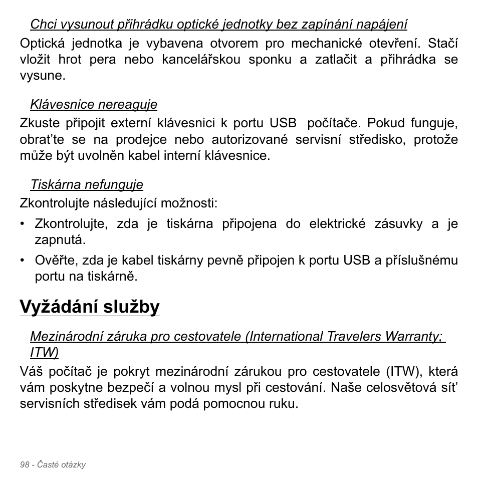 Vyžádání služby | Acer Aspire V5-571PG User Manual | Page 1820 / 3604