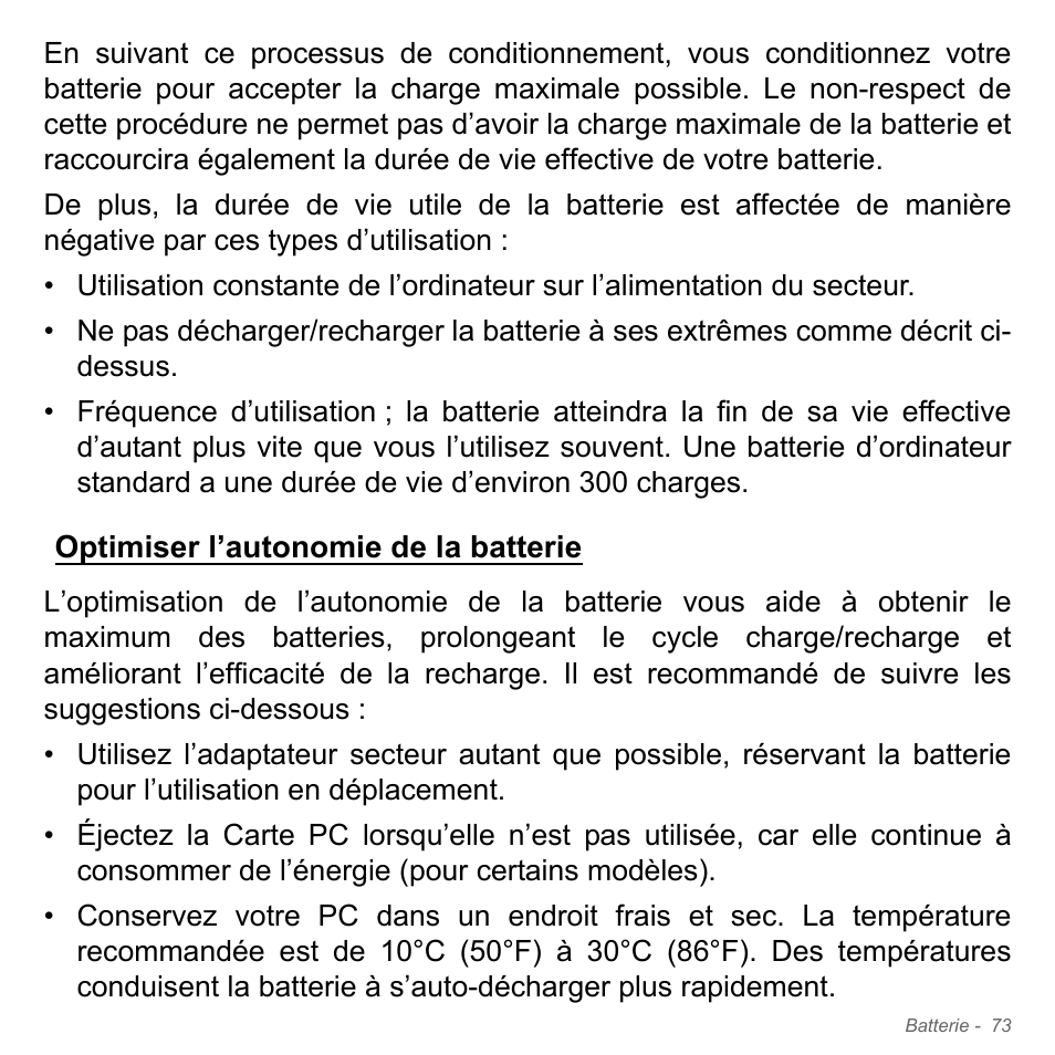 Optimiser l’autonomie de la batterie | Acer Aspire V5-571PG User Manual | Page 187 / 3604