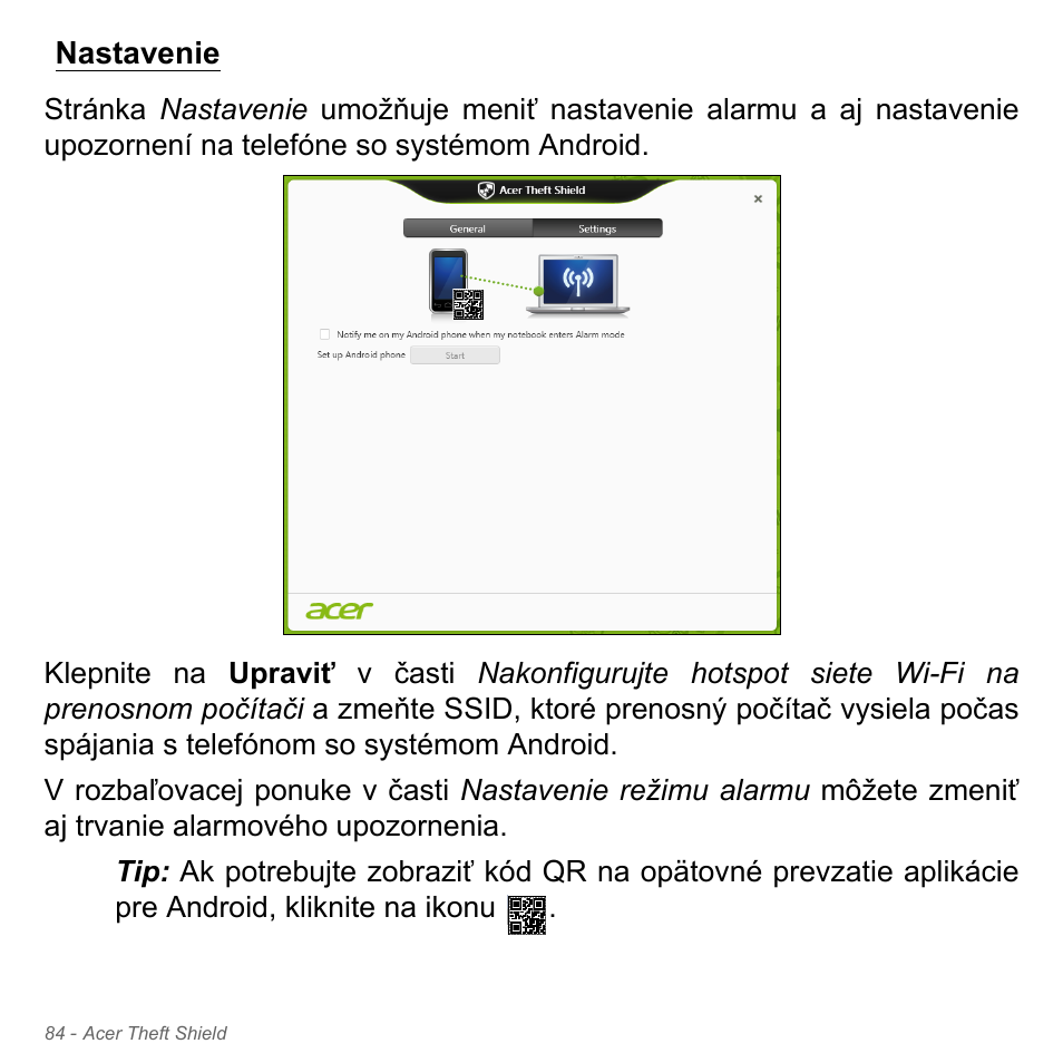 Nastavenie | Acer Aspire V5-571PG User Manual | Page 1924 / 3604