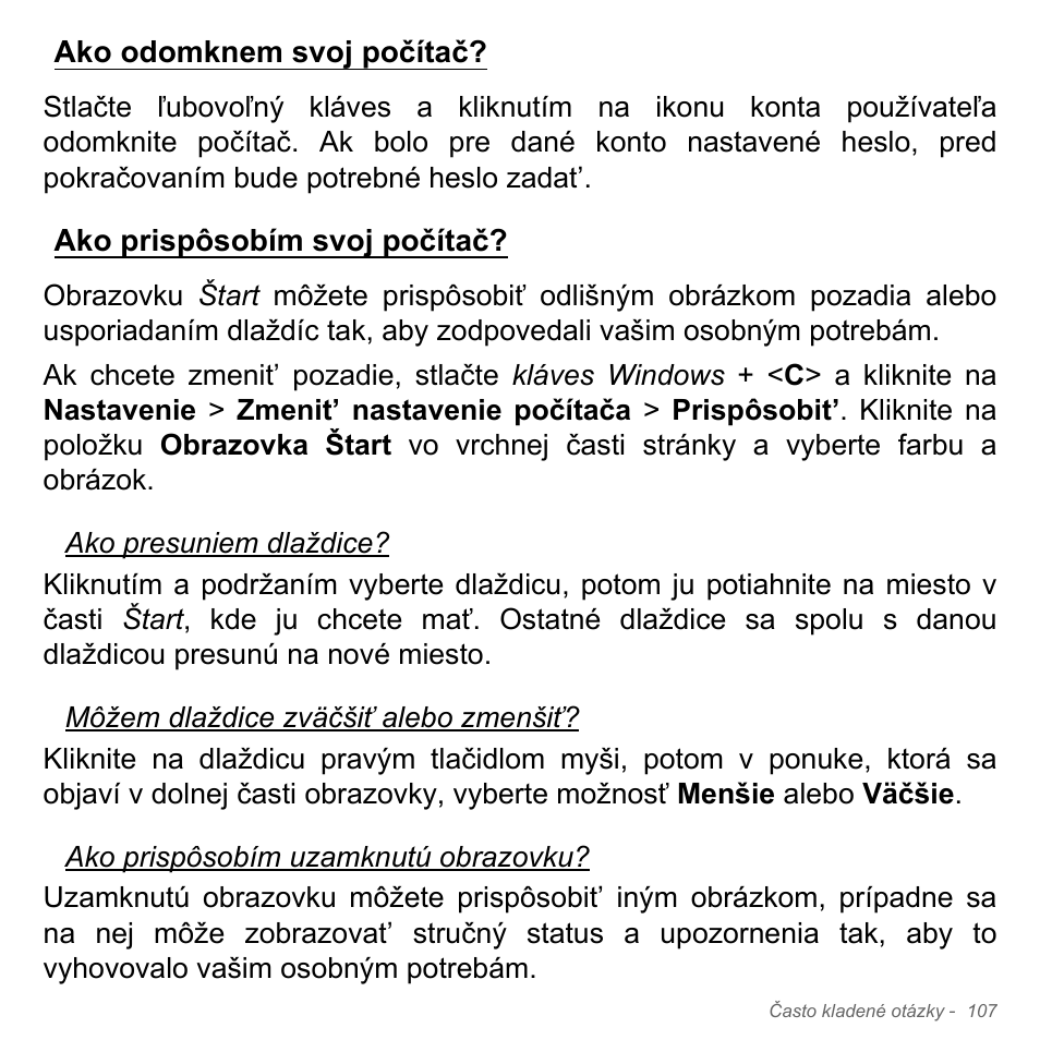 Ako odomknem svoj počítač, Ako prispôsobím svoj počítač | Acer Aspire V5-571PG User Manual | Page 1947 / 3604