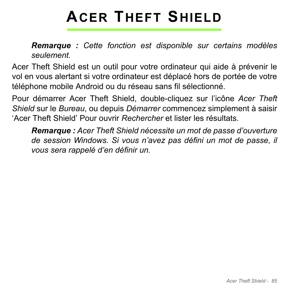 Acer theft shield, Heft, Hield | Acer Aspire V5-571PG User Manual | Page 199 / 3604
