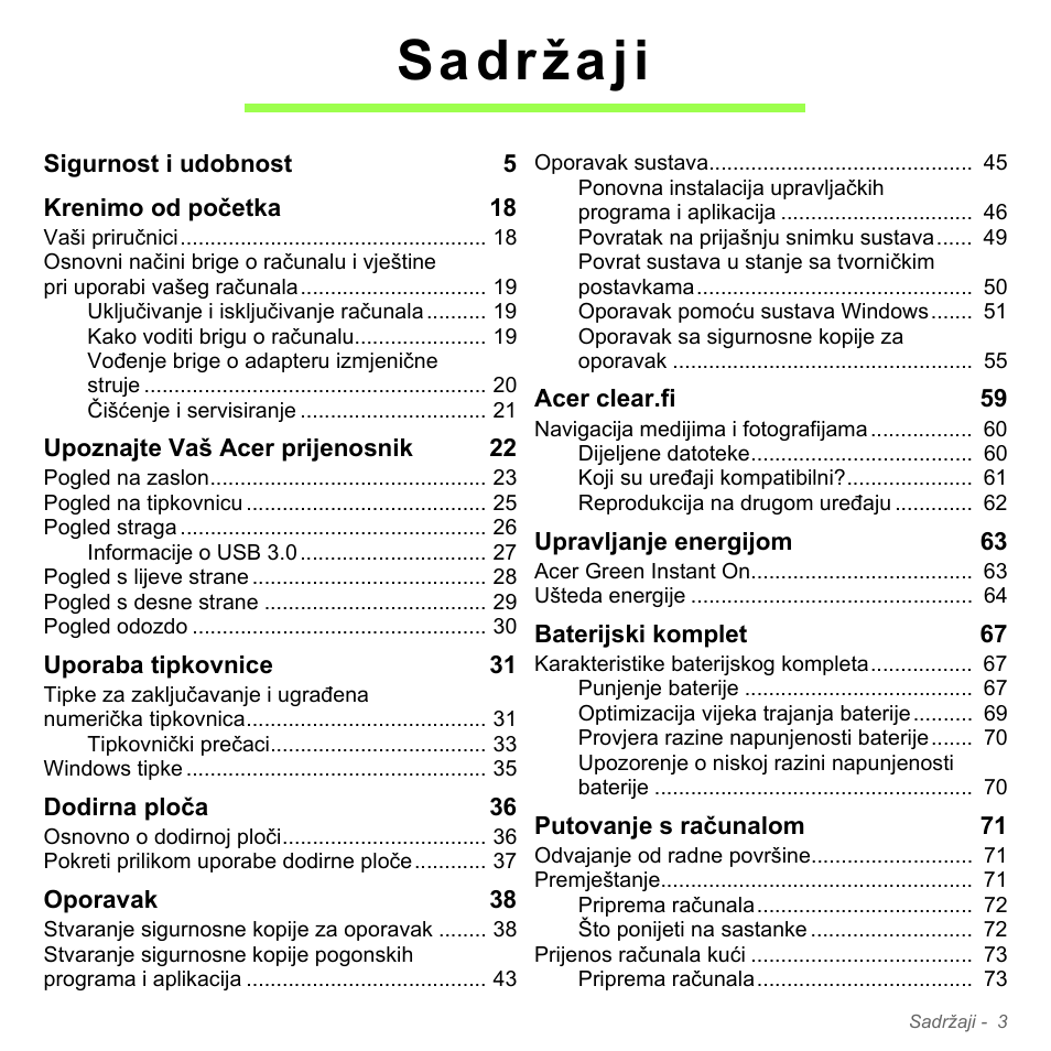 Sadržaji | Acer Aspire V5-571PG User Manual | Page 2079 / 3604