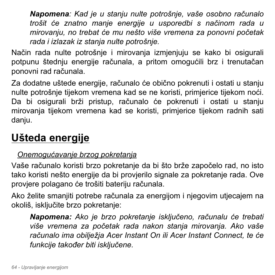 Ušteda energije | Acer Aspire V5-571PG User Manual | Page 2140 / 3604
