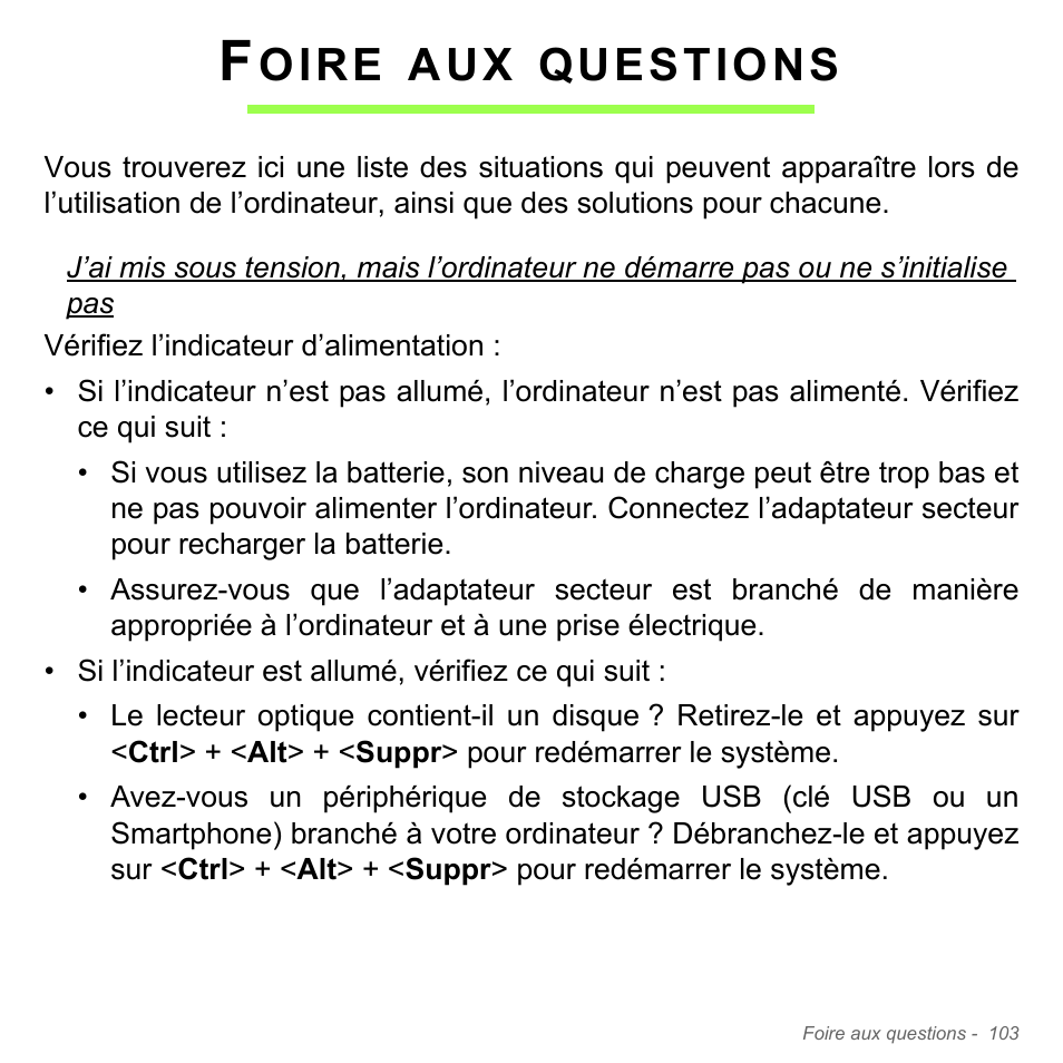 Foire aux questions, Oire, Questions | Acer Aspire V5-571PG User Manual | Page 217 / 3604