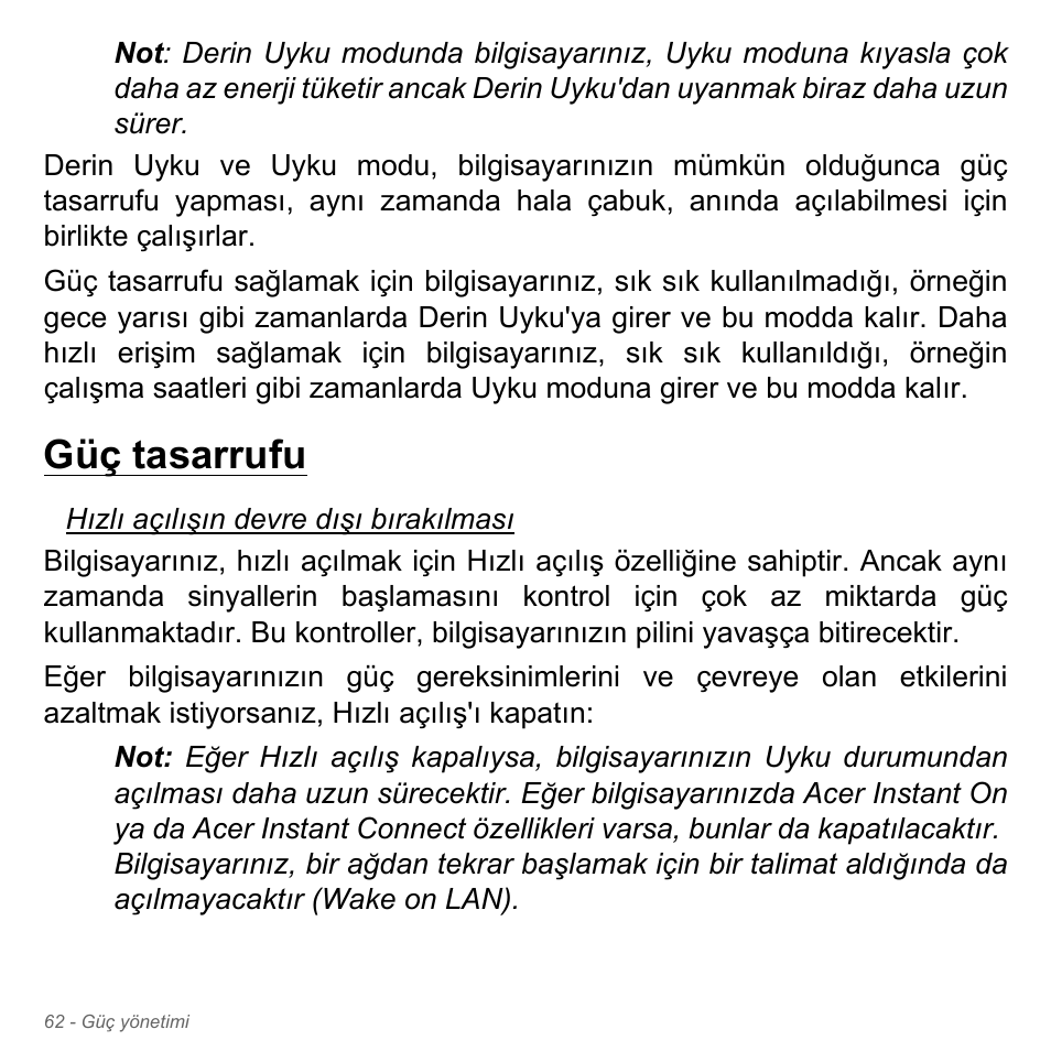 Güç tasarrufu | Acer Aspire V5-571PG User Manual | Page 3002 / 3604