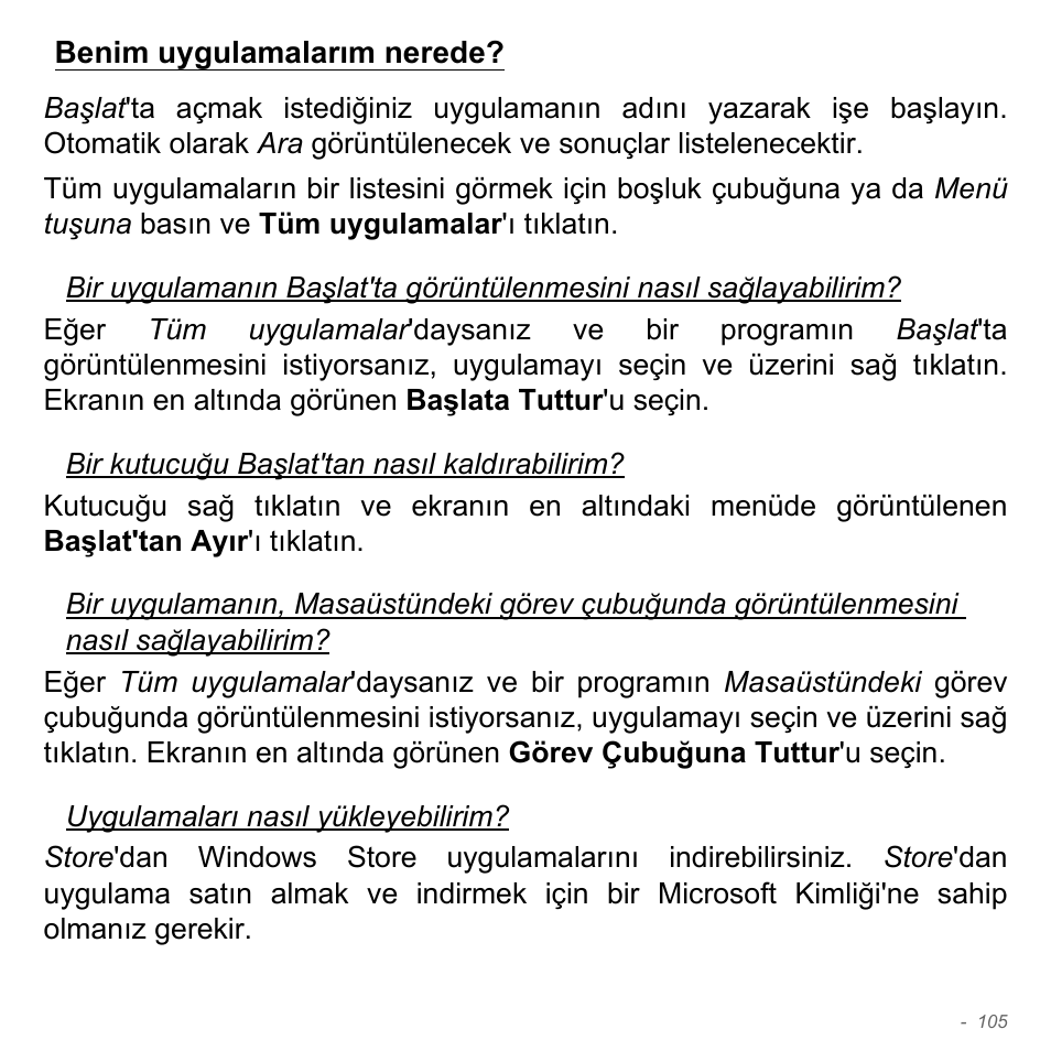 Benim uygulamalarım nerede | Acer Aspire V5-571PG User Manual | Page 3045 / 3604