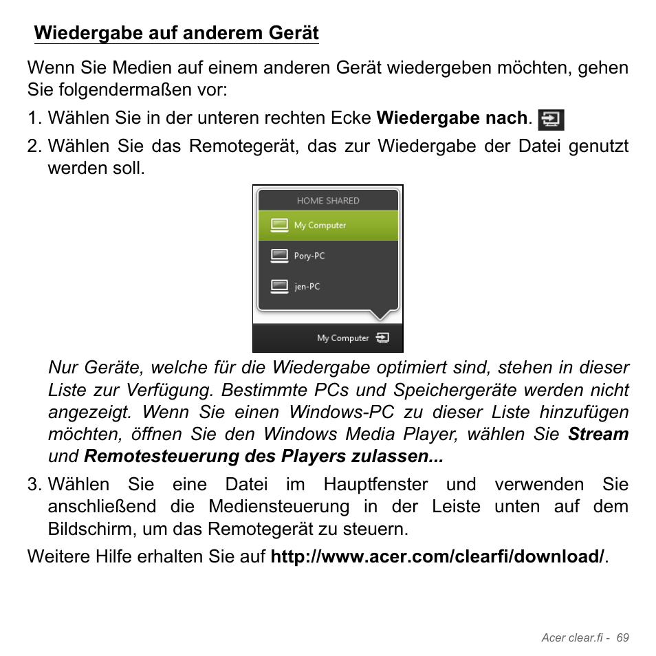 Wiedergabe auf anderem gerät | Acer Aspire V5-571PG User Manual | Page 307 / 3604