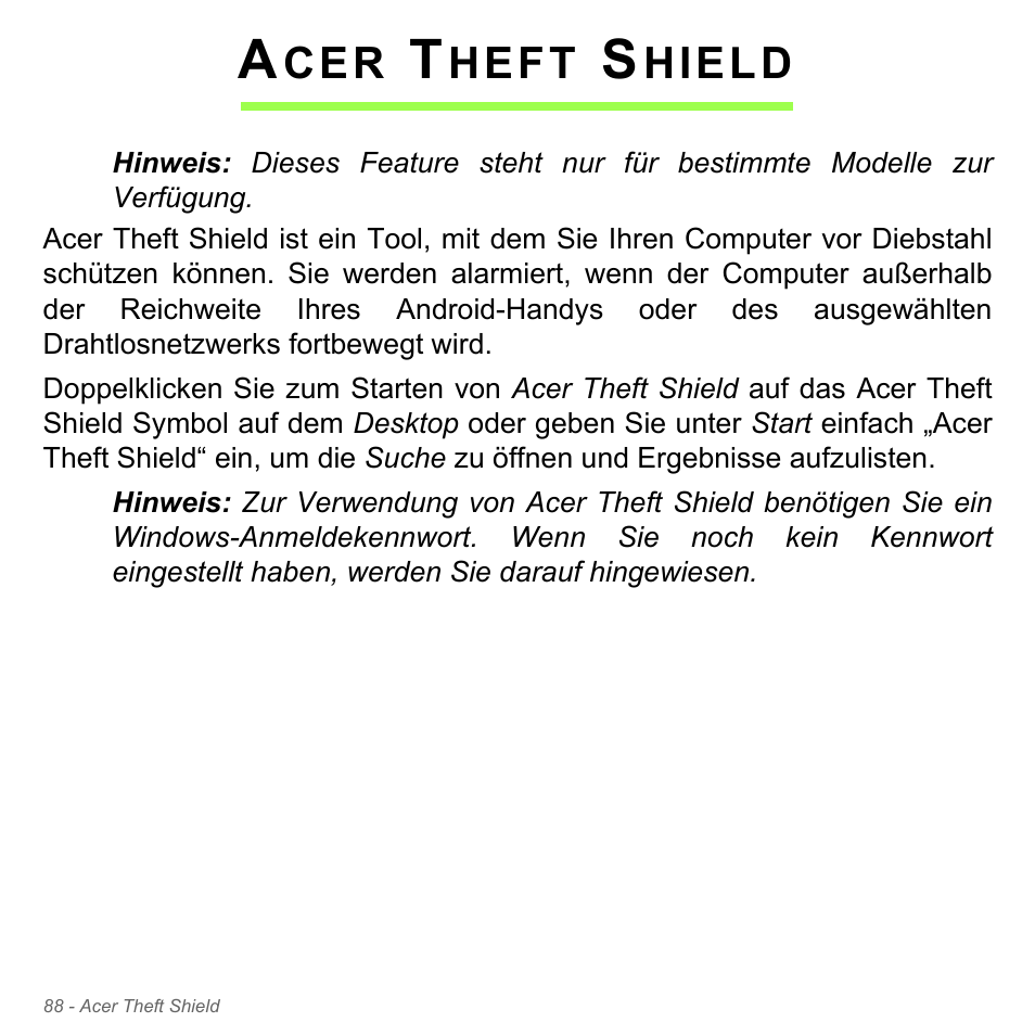 Acer theft shield, Heft, Hield | Acer Aspire V5-571PG User Manual | Page 326 / 3604