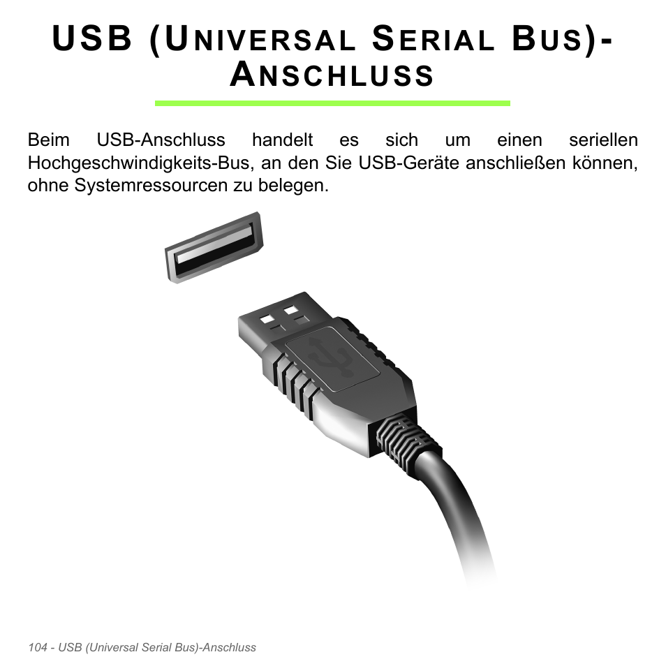 Usb (universal serial bus)- anschluss, Usb (u | Acer Aspire V5-571PG User Manual | Page 342 / 3604